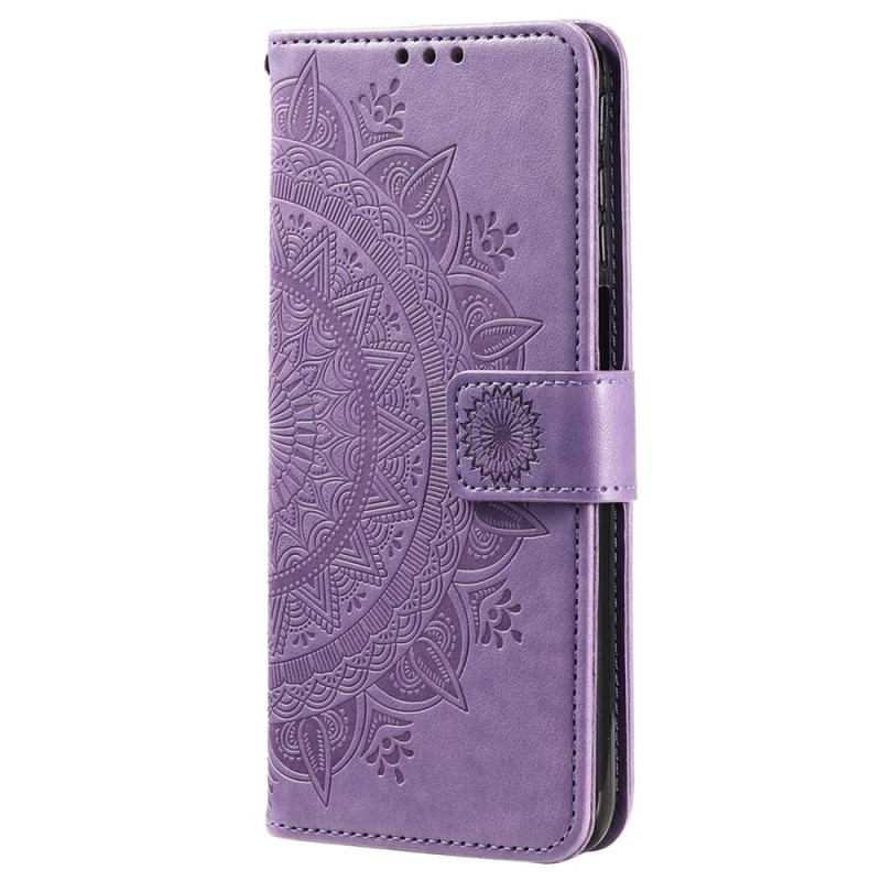 Housse Xiaomi Redmi 10A Mandala Soleil avec Lanière