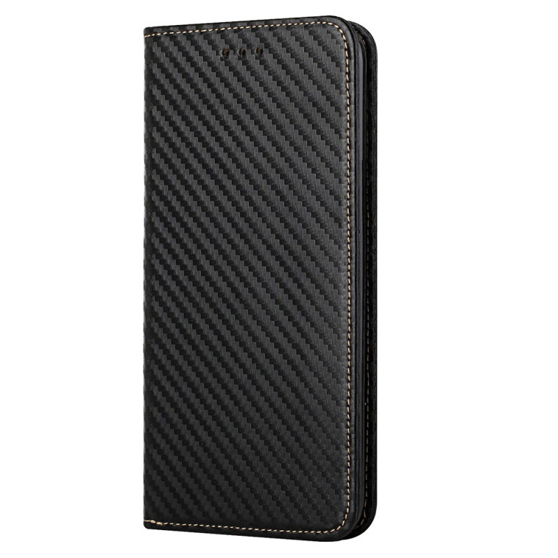 Flip Cover Samsung Galaxy S23 Plus 5G stile cinturino in fibra di carbonio