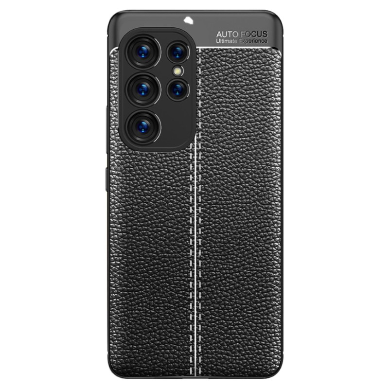 Samsung Galaxy S23 Ultra 5G Custodia in pelle effetto litchi doppia linea