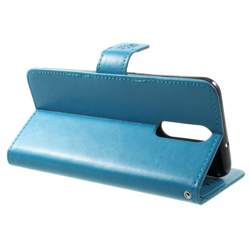 Custodia Huawei Mate 10 Lite Farfalle e fiori con cinturino