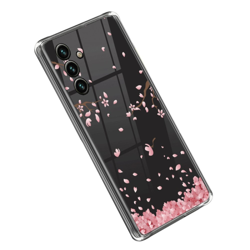 Samsung Galaxy A14 5G / A14 Custodia trasparente Fiori rosa