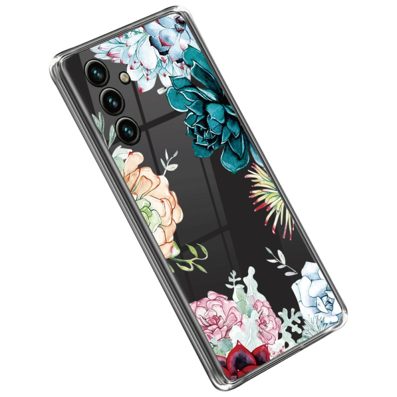 Samsung Galaxy A14 5G / A14 Custodia trasparente con bouquet di fiori