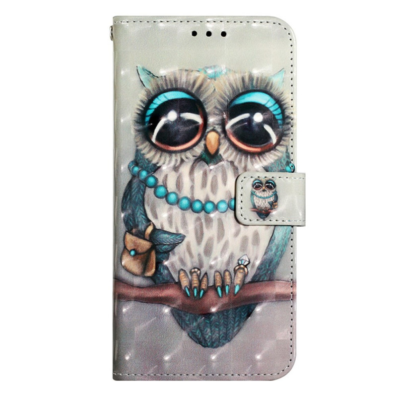 Samsung Galaxy A14 5G / A14 Miss Owl Custodia con cordoncino