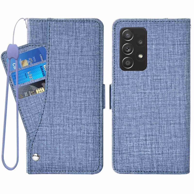 Custodia Samsung Galaxy A53 5G Jeans con portacarte girevole