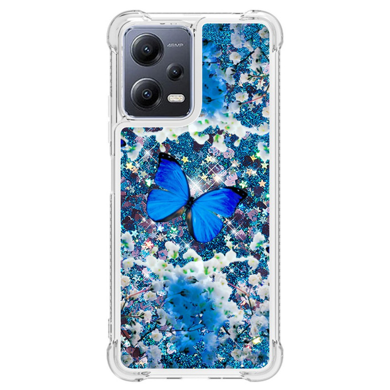 Xiaomi Redmi Note 12/Poco X5 5G Glitter Butterfly Custodia