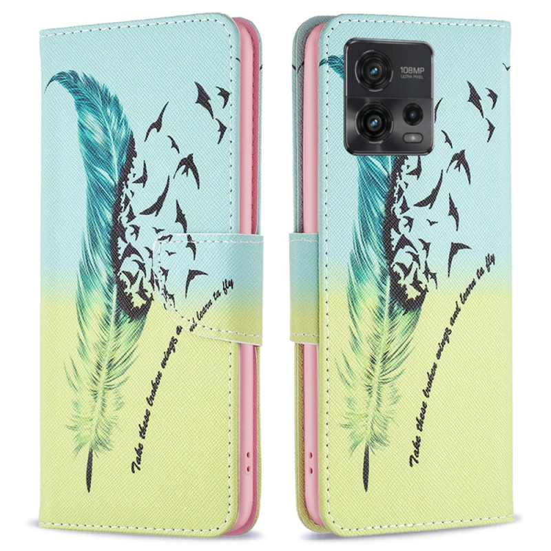 Custodia per Moto G72 Feather Learn To Fly