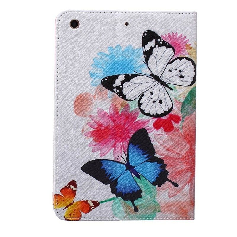 iPad Mini 3 / 2 / 1 Custodia Farfalle e Fiori Dipinti