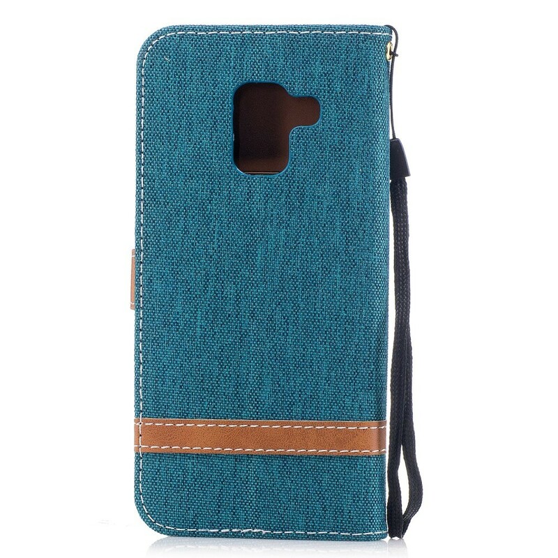 Custodia Samsung Galaxy A8 2018 effetto tessuto e pelle Custodia Samsung Galaxy A8 2018 effetto tessuto e pelle