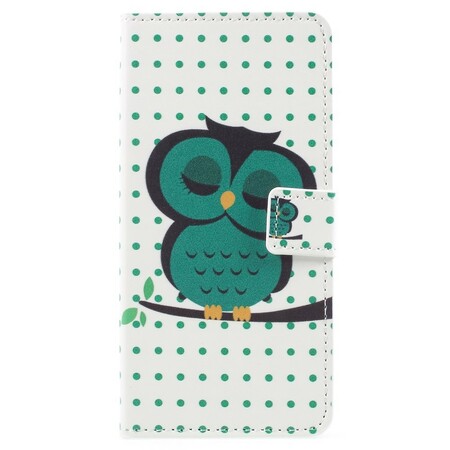 Samsung Galaxy A8 2018 Custodia Gufo Addormentato