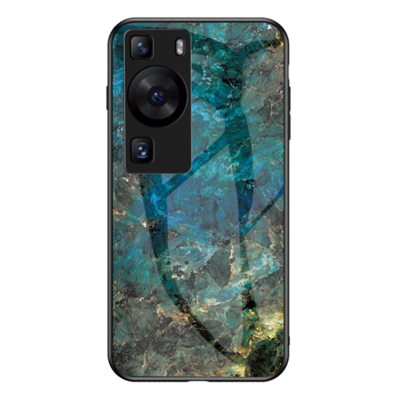 Huawei P60 Pro Marble Custodia in vetro temperato