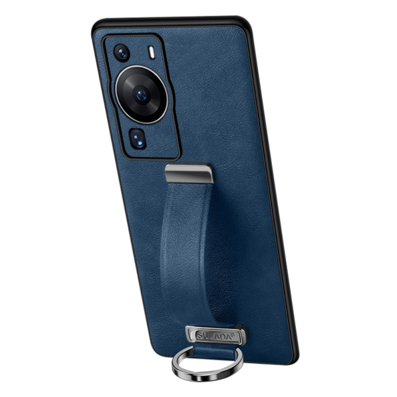 Custodia per Huawei P60 Pro con cinturino e anello di supporto