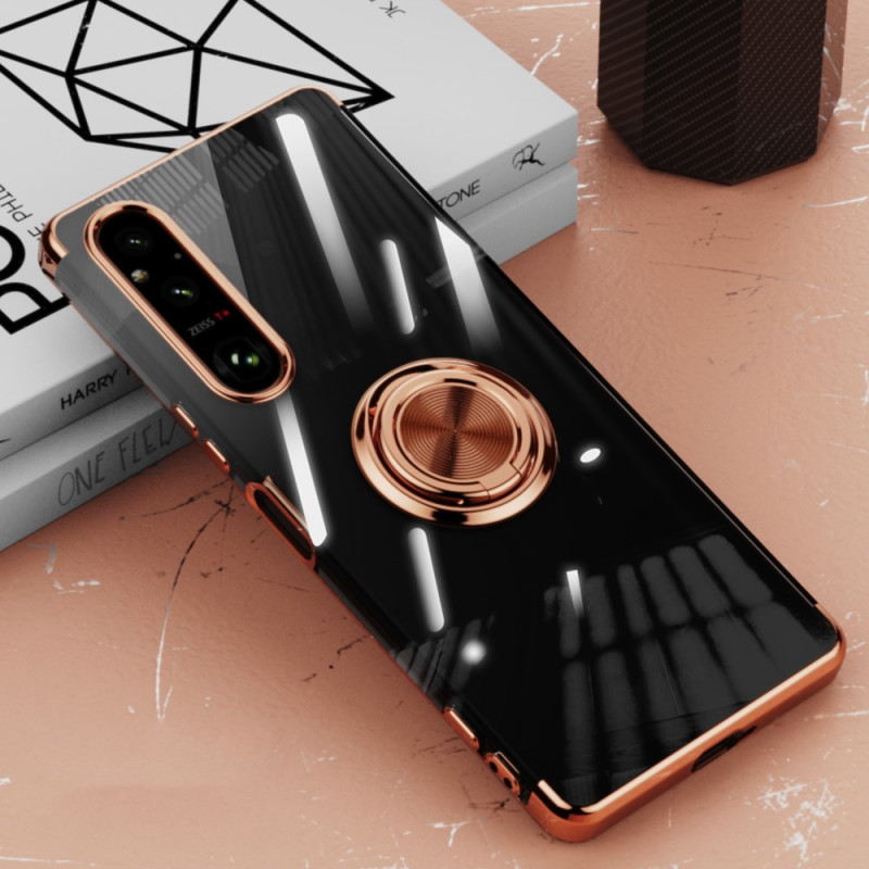 Coque Sony Xperia 1 V Transparente Anneau Rotatif