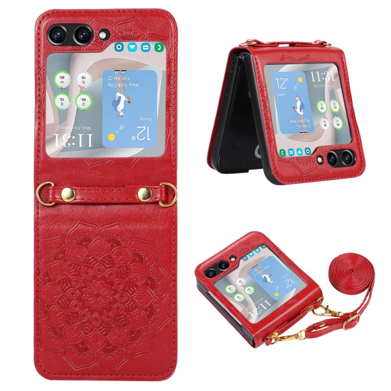 Custodia Samsung Galaxy Z Flip 5 Mandala con tracolla