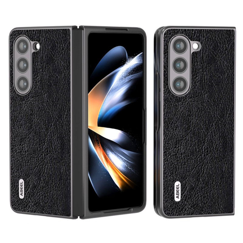 Samsung Galaxy Z Fold 5 Custodia in finta pelle Litchi ABEEL