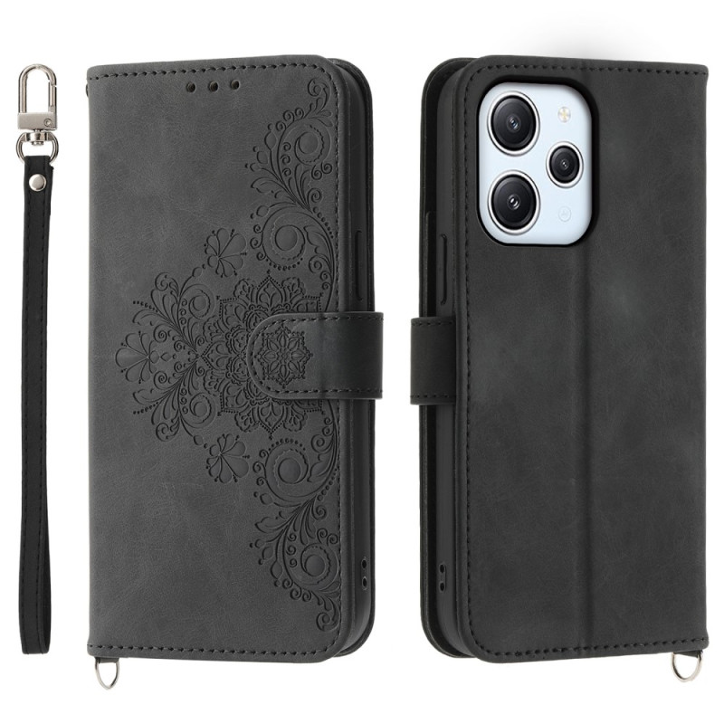 Xiaomi Redmi 12 Lace Flower Case con cinturino e tracolla