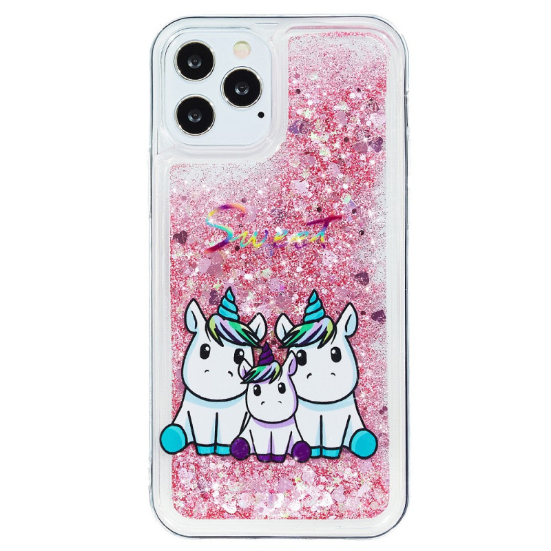 Custodia iPhone 15 Pro Glitter Unicorns