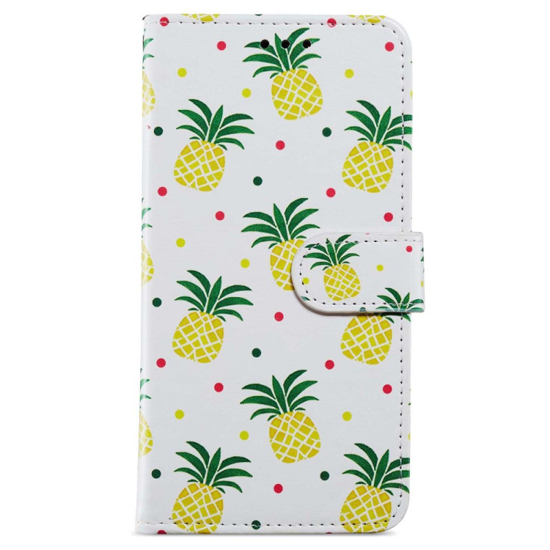 Custodia con cinturino per iPhone 15 Pineapple