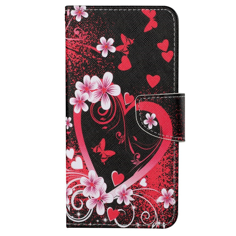 Custodia iPhone 15 Hearts con cordino