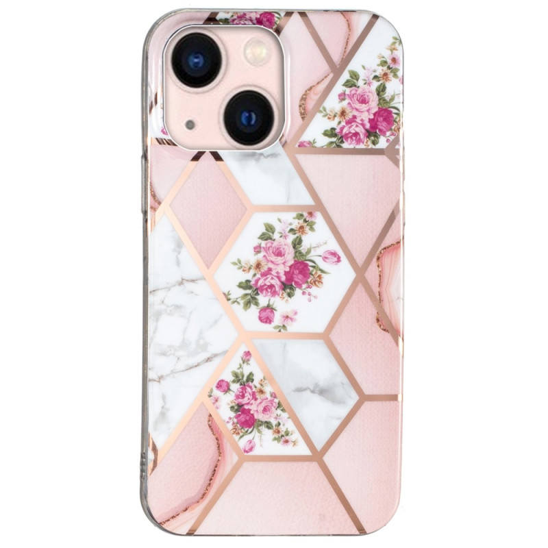 Custodia iPhone 15 Plus Marble Floral