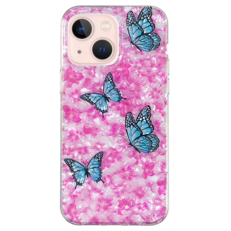 Custodia per iPhone 15 Plus Fiori e farfalle