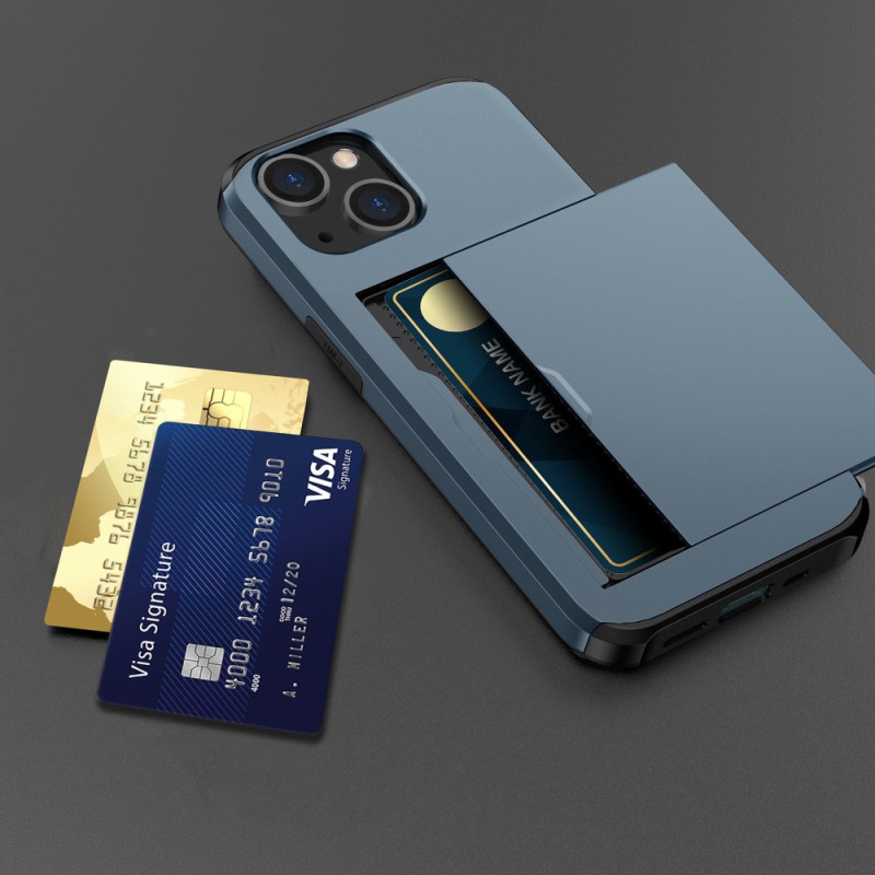 Verco Custodia In Silicone Per IPhone 15 Plus | Con Scomparto Per Carte | Bordo Rialzato Per Schermo E Fotocamera | Colore Nero