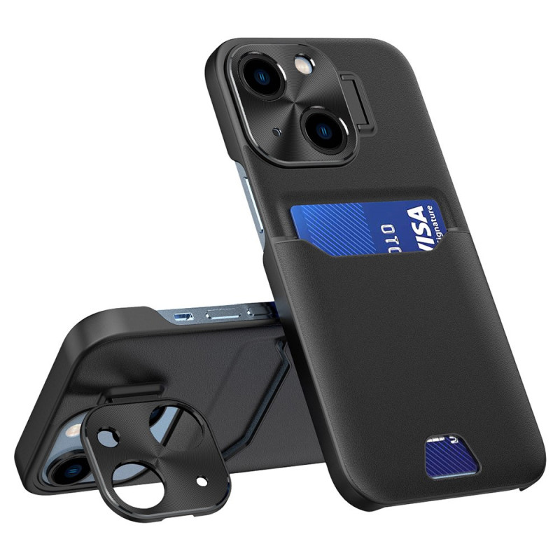 Custodia iPhone 15 Plus Supporto per fotocamera e supporto per scheda
