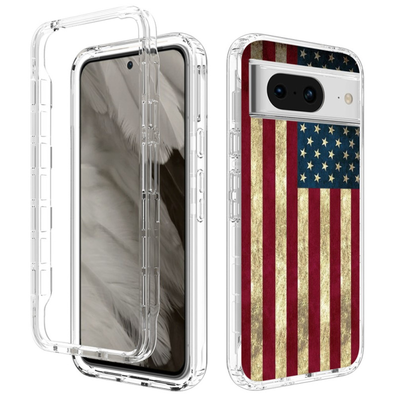 Google Pixel 8 Bandiera americana a cover
 duro