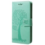 Samsung Galaxy S9 Custodia con cinturino con albero e gufo