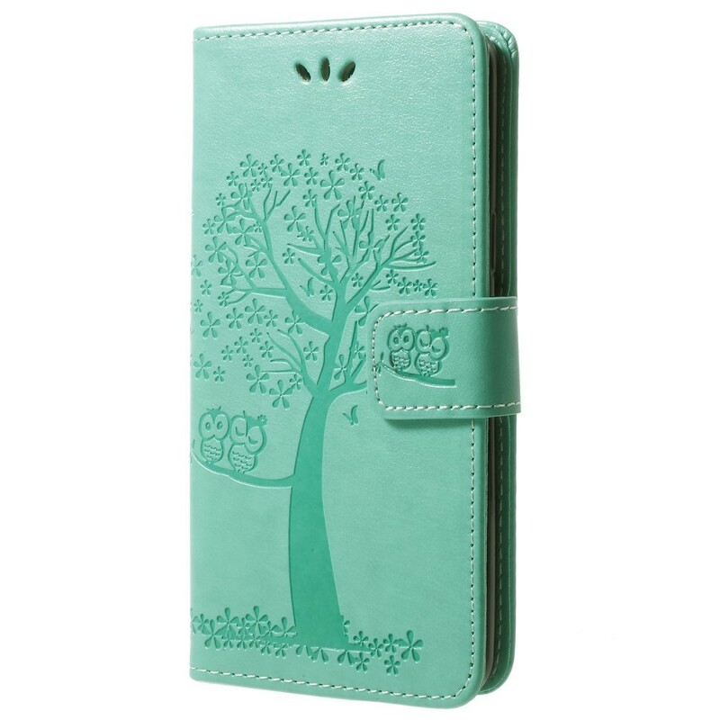 Samsung Galaxy S9 Custodia con cinturino con albero e gufo