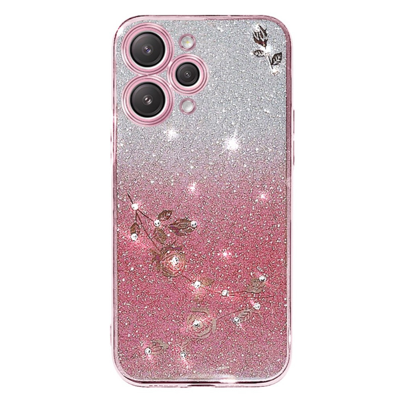 Xiaomi Redmi 12 5G / Poco M6 Pro 5G Custodia rosa glitterata