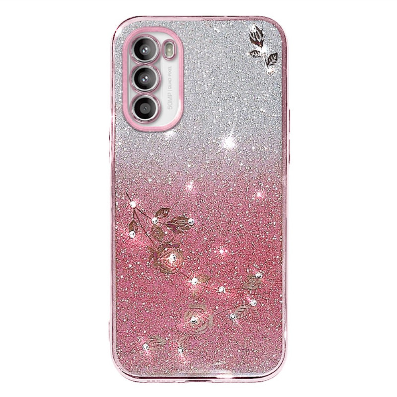 Coque Moto G82 5G / G52 Paillettes Roses