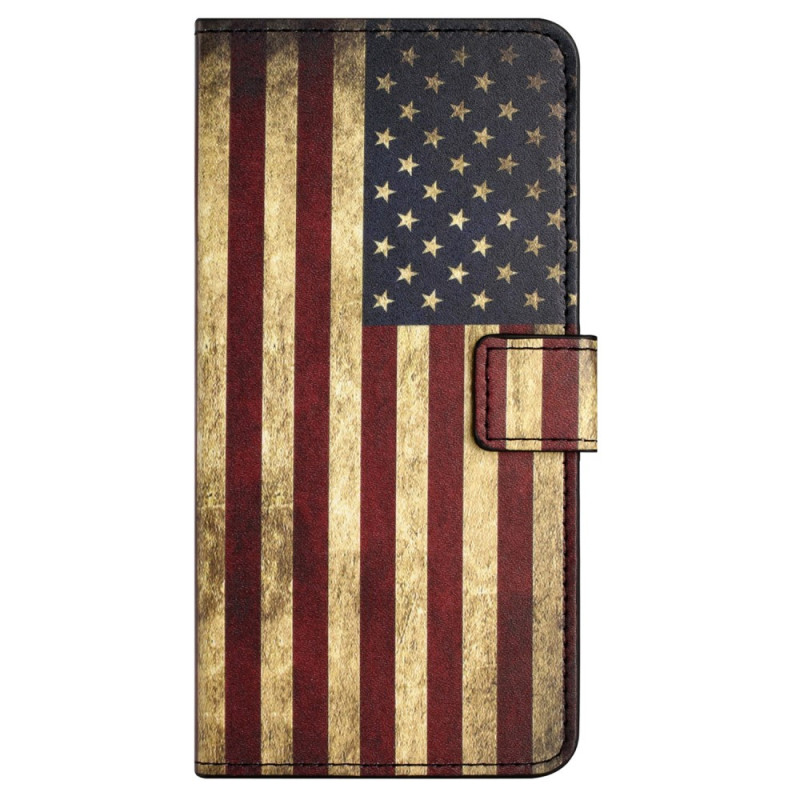 Samsung Galaxy S23 FE Custodia Vintage Bandiera Americana