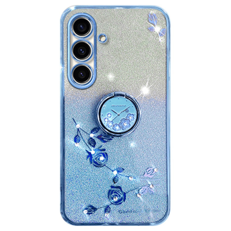 Samsung Galaxy S23 FE Custodia Anello Glitterato Colorato Stand