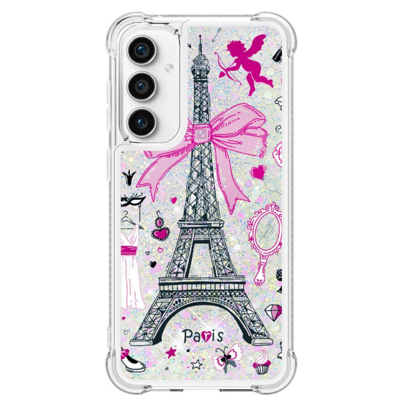 Samsung Galaxy S23 FE Custodia Glitter Torre Eiffel