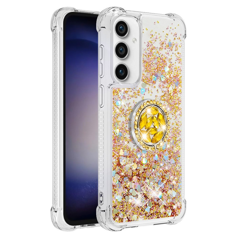 Samsung Galaxy S23 FE Custodia Anello Glitterato Colorato Stand