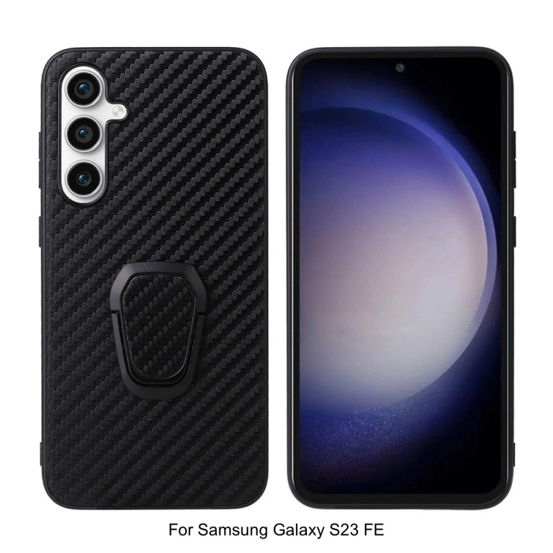 Samsung Galaxy S23 FE Custodia in fibra di carbonio con anello di supporto