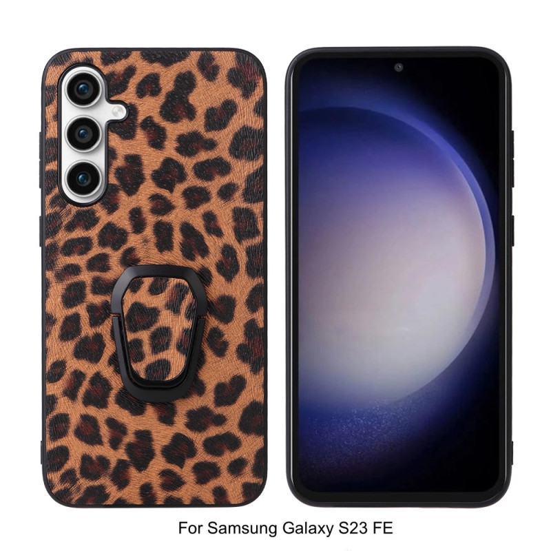 Custodia Samsung Galaxy S23 FE Leopard con anello di supporto
