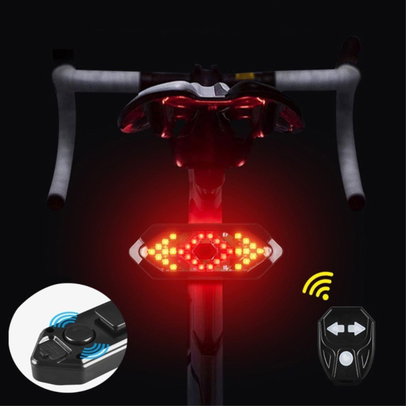 Segnale luminoso per bicicletta con telecomando e altoparlante