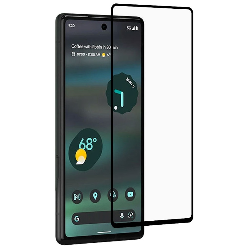 Google Pixel 6A Protezione dello schermo con cornice nera