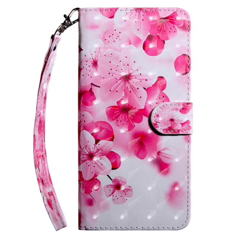 Xiaomi 13T / 13T Pro Custodia con cinturino a fiore rosa
