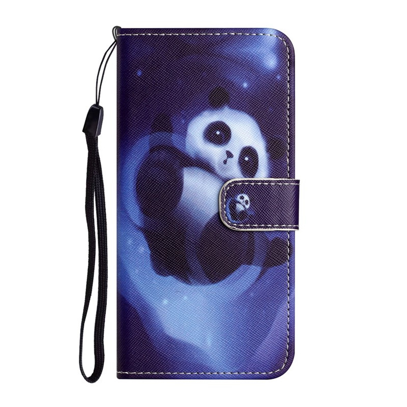 Moto G14 Panda Space Custodia con cinturino