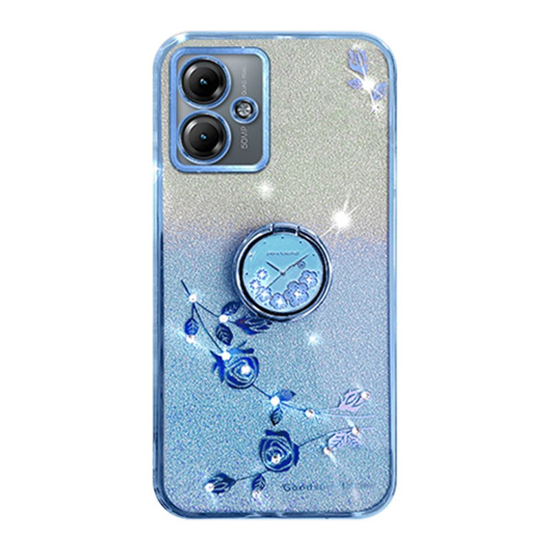 Custodia per Moto G14 con anello di supporto Stass e glitter