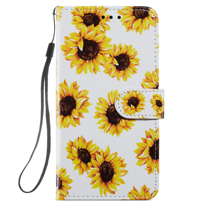 Housse Samsung Galaxy S245G Tournesols à Lanière