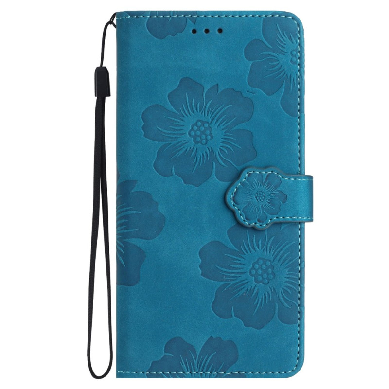 Custodia con stampa floreale per Samsung Galaxy S24 5G Strap