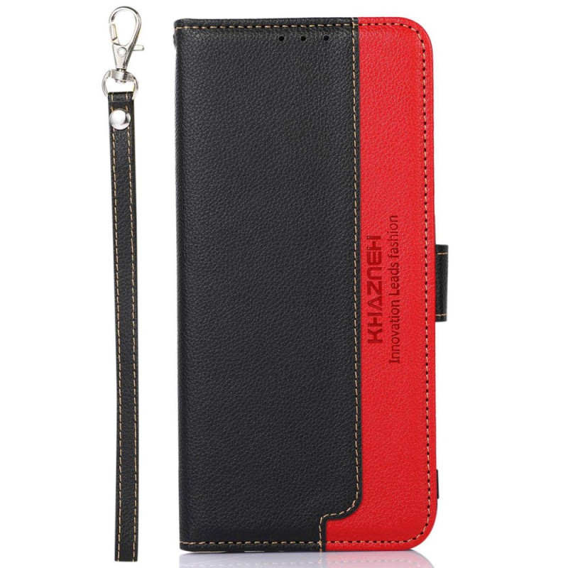 Moto G84 5G Custodia bicolore con blocco RFID KHAZNEH