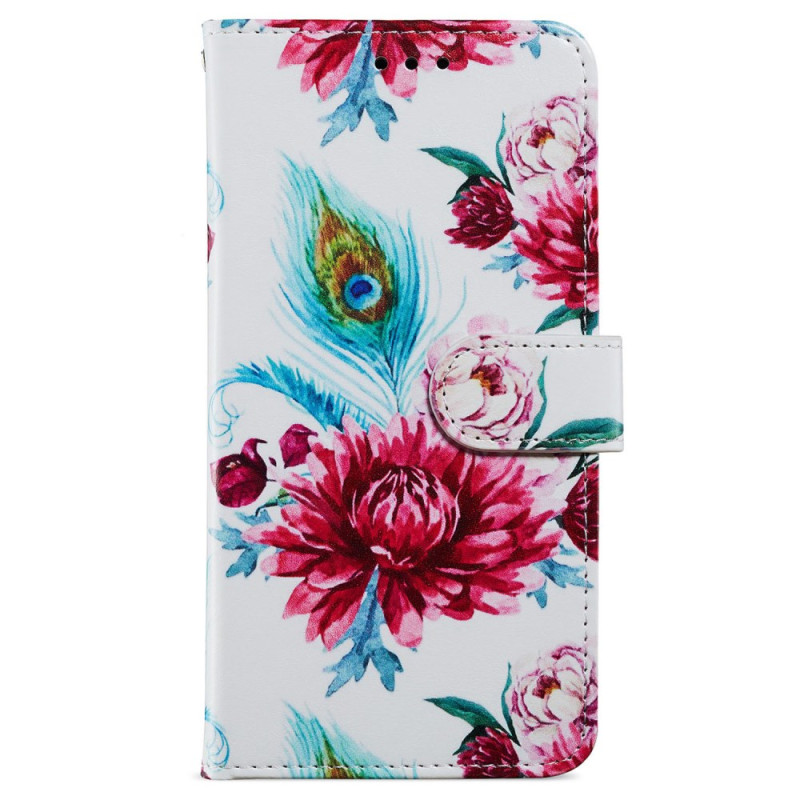 Moto G54 5G Strap Cover Pavone Fiori