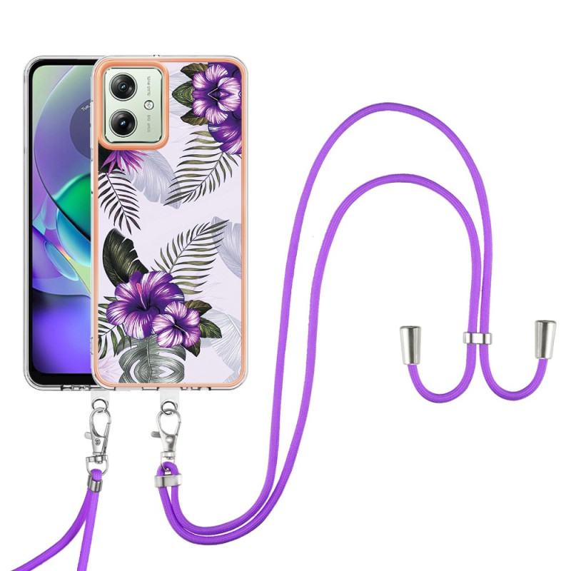 Moto G54 5G Cover con cordino Fiori ti
ola