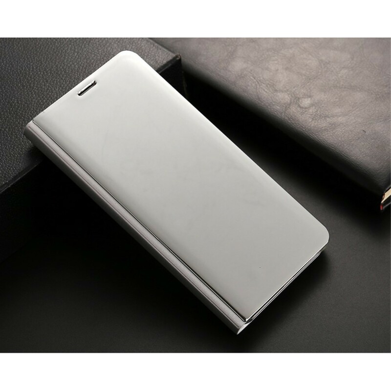 Flip Cover Huawei Mate 10 Pro effetto specchio e pelle
