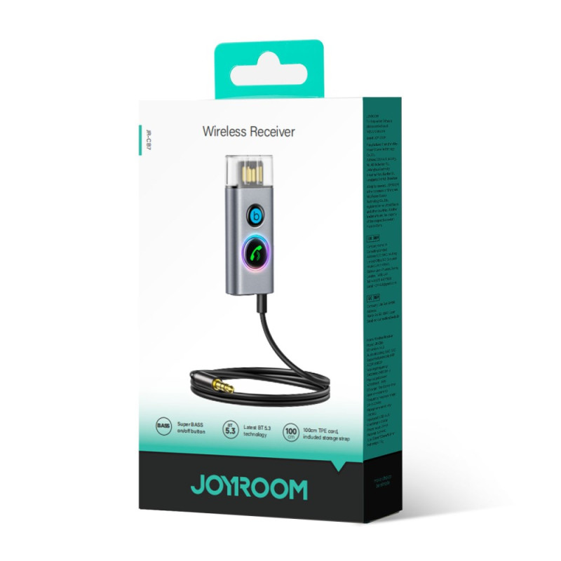 Riceti tore wireless per auto con adattatore AUX Bluetooth, jack da 3,5 mm  JOYROOM - Dealy