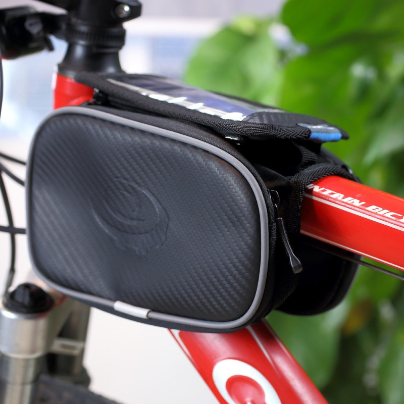 Borsa per smartphone da 5,5" ROSWHEEL per il tubo anteriore della bicicletta
